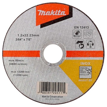 MAKITA TARCZA DO CIĘCIA METALU TARCZE 115x1,2 MM