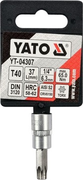 Бита YATO Torx на головке T40 1/4 дюйма YATO YT-04307