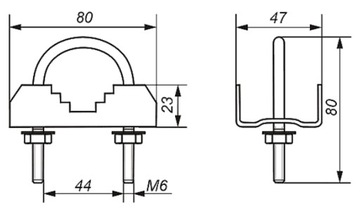 Большой держатель антенны M6 с зажимом DIPOL