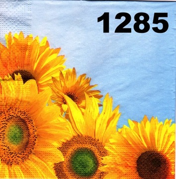 Serwetki do decoupage-1szt- SŁONECZNIKI- NR 1285