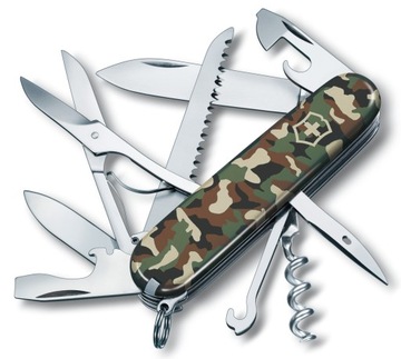 Victorinox 1.3713.94, Карманный нож Huntsman, 91 мм, 15 функций, Лесной камуфляж