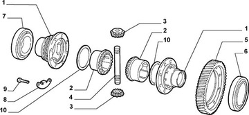 46753068 Шестерня мох розовая Fiat Panda 141 1.1