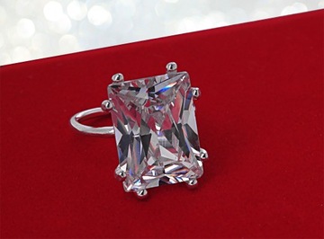 СЕРЕБРЯНОЕ КОЛЬЦО С БОЛЬШИМ ЦИРКОНИЕМ, СЕРЕБРО 925 r20