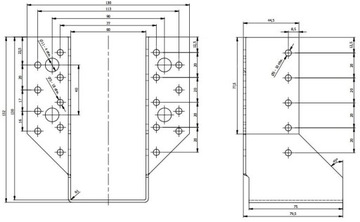 СОЕДИНИТЕЛЬ КРОНШТЕЙНА БАЛКИ WB15 60x130 СЕРТИФИКАТ