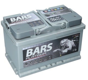 Akumulator BARS PLATINUM 12V 75Ah 750A (EN)