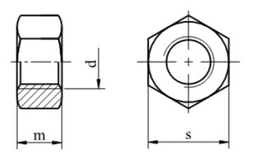 Nakrętki 6-kątne M10x1,25 cz kl.10,9 DIN 934 10szt