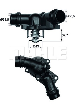 ТЕРМОСТАТ BEHR BMW E46 E38 E39 E60 X3 X5 M52 M54