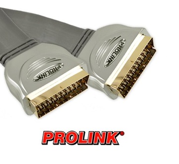 ЕВРО SCART - SCART FLAT FLAT PROLINK ЭКСКЛЮЗИВНЫЙ КАБЕЛЬ TCV7302 0,6 м