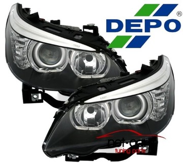 ЛАМПЫ ФАР BMW 5 E60 E61 LED ANGEL EYES DEPO