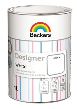 КРАСКА BECKERS DESIGNER БЕЛАЯ, БЕЛАЯ 1л