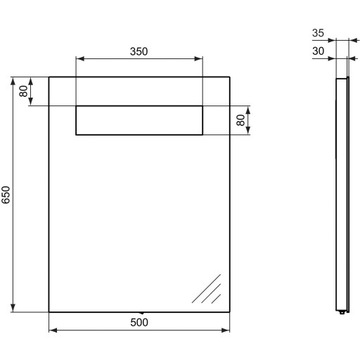 Зеркало IDEAL STANDARD с подсветкой 50x65см LODŹ