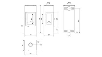 фото ориг. №11, Stove steel grilles torus 123 x 53 x 44 centimeters black
