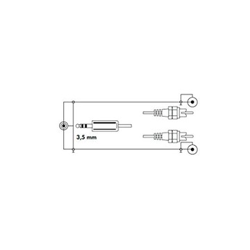 Kabel audio Schwaiger TFS1030 533 adapter 3 m Jack 3,5 mm 2 x RCA Czarny