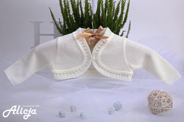 ECRI BAPTISM BALLERO, цвет экрю, с рюшами, размер 80см.