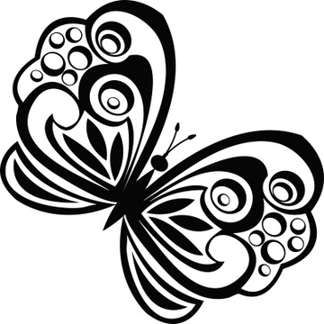 Naklejka dekoracyjna na ścianę MOTYL z motylami do sypialni dziecka 30 cm