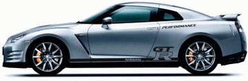 Наклейка NISSAN GT-R GLOSS BLACK новая