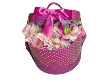 фото ориг. №10, Flower box flowers in a box beautiful for a gift decoration in a box pink color