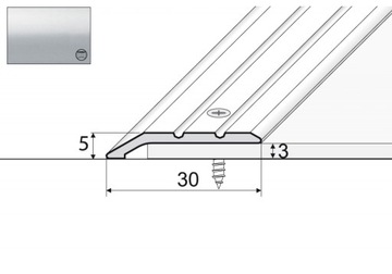 Listwa mocująca do wykładzin A01 SREBRO 180cm