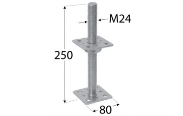 РЕГУЛИРУЕМОЕ ОСНОВАНИЕ СТОЙКИ PSR100 100x250x4 M24