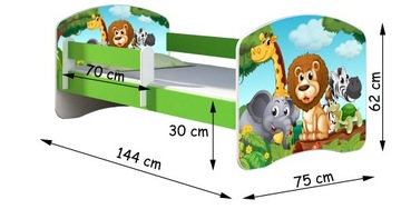 Детская кровать 140Х70 + матрас GREEN ACMA