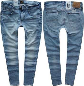 LEE LUKE ice spodnie stretch rurki jeansy W29 L32