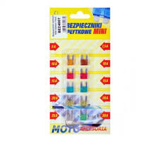 Bezpieczniki samochodowe zestaw MINI 10szt. 0587