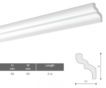 ПОТОЛОЧНАЯ ПОЛОСКА NMC LX105 80х65мм 2мб