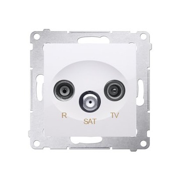 Kontakt Simon 54 GNIAZDO RTV-SAT końc. BIAŁE 16362