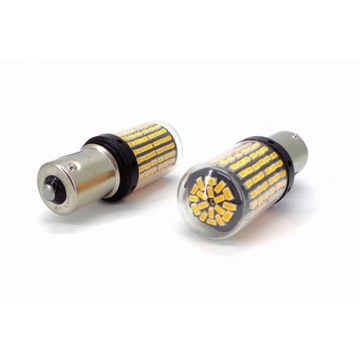 Żarówka LED BA15S P21W 12V 24V 2000lm POMARAŃCZOWA