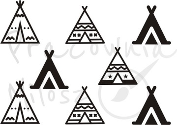 Naklejki na ścianę tipi wigwam teepee namiot