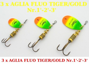 3 x MEPPS AGLIA FLUO TIGER / GOLD №. 1' - 2' - 3'