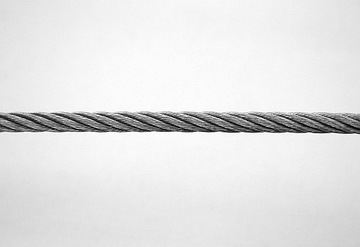 фото ориг. №1, Rope acid-resistant stainless steel weaving 7x19 inox fi 2 mm