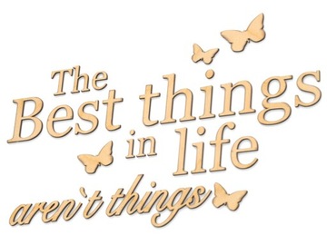 Деревянные 3D надписи на стене Лучшие вещи в жизни