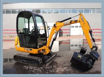 JCB 8018 CTS + пиктограммы наклейки - рамки труб