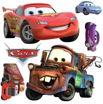 Zygzak Złomek Maniek DISNEY CARS 100cm ! NAKLEJKI