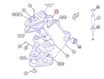 PIN-код задней бабки CAT 444F 432F 422E 434E 3260089