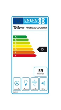 КУХОННАЯ ВЫТЯЖКА TOFLESZ ЭКРУ РУСТИЧЕСКИЙ КАНТРИ 60СМ