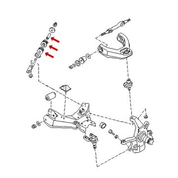 Комплект втулок поворотного рычага x3 Navara Terrano 54476-01W00