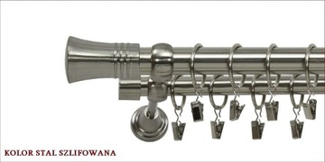 ДВОЙНЫЕ МЕТАЛЛИЧЕСКИЕ КАРДИНЫ 25/19 мм 400 см 4 м