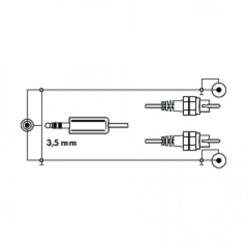 КАБЕЛЬ JACK 3,5 ММ — RCA-RCA CINCH АУДИО СТЕРЕО 5 М