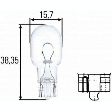 Лампа M-TECH W16W T15 16W 12V ПРОЗРАЧНАЯ 1 шт.