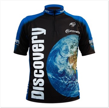 KOSZULKA KOLARSKA DISCOVERY Czarne XL, Silikonowy ściągacz, Lokosport