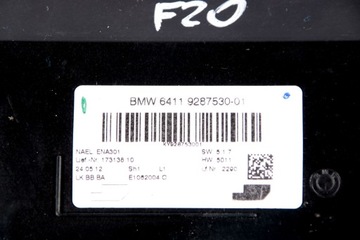 BMW F20 F30 ŘÍZENÍ MODUL KLIMATIZACE 9287530