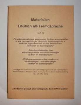 Materialien Deutsch als Fremdsprache heft 14