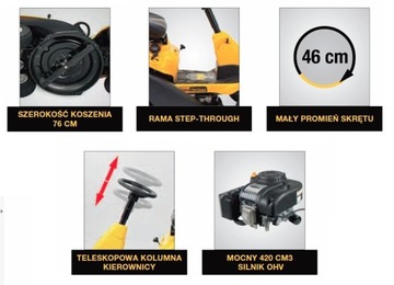 Газонокосилка Cub Cadet LR2 NR76 HYDROSTAT, трактор-райдер, 76 см, маленькая, НОВАЯ