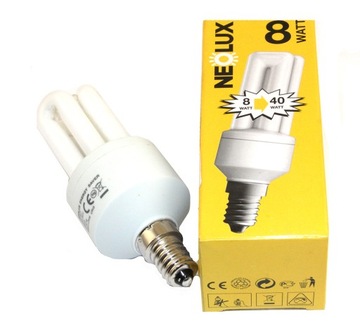 NEOLUX ŚWIETLÓWKA KOMPAKTOWA 8W=40W E14 230V