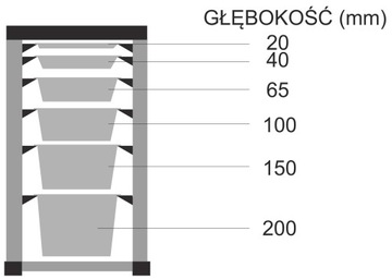 ГАСТРОНОМИЧЕСКИЙ КОНТЕЙНЕР GN глубиной 1/4 40ММ СТАЛЬ 14040