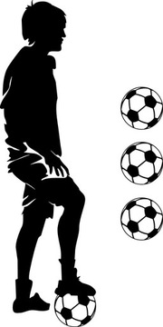 Naklejki na ścianę meble dla dzieci ścienne PIŁKA NOŻNA sport 50 cm
