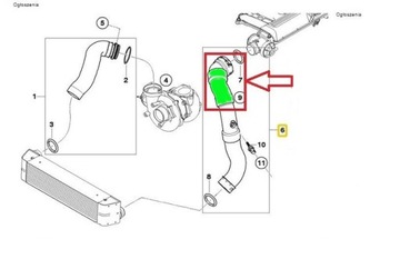 ШЛАНГ ТУРБОИНТЕРКУЛЕРА BMW 1 E87 118d 120d