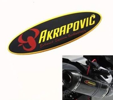 ЭМБЛЕМА ЗНАК АЛЮМИНИЕВЫЙ ГЛУШИТЕЛЬ AKRAPOVIC 145X45